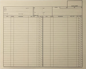 (Item # 600-028) Patient Charts - Packs of 100