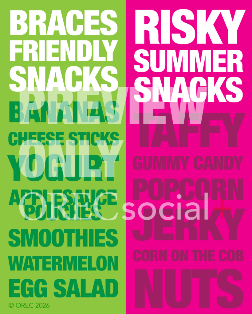 Braces Friendly vs Risky Summer Snacks